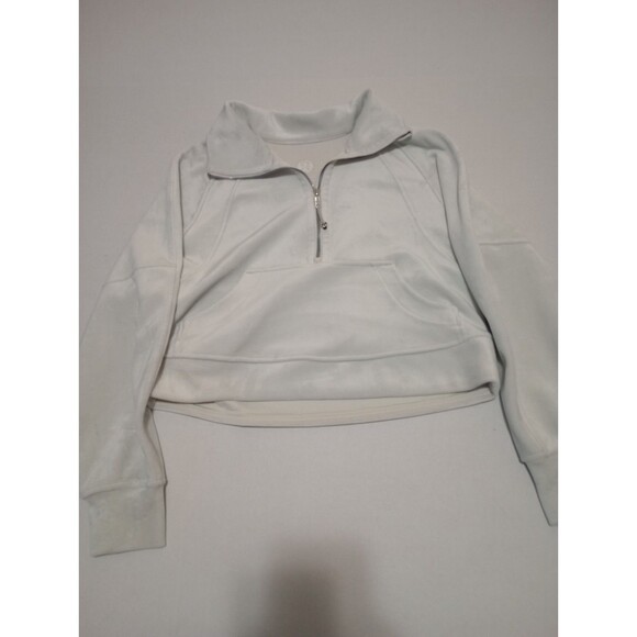 Lululemon Scuba Oversized Funnel Neck Half Zip Womens XS/S White Velvet - Picture 2 of 9